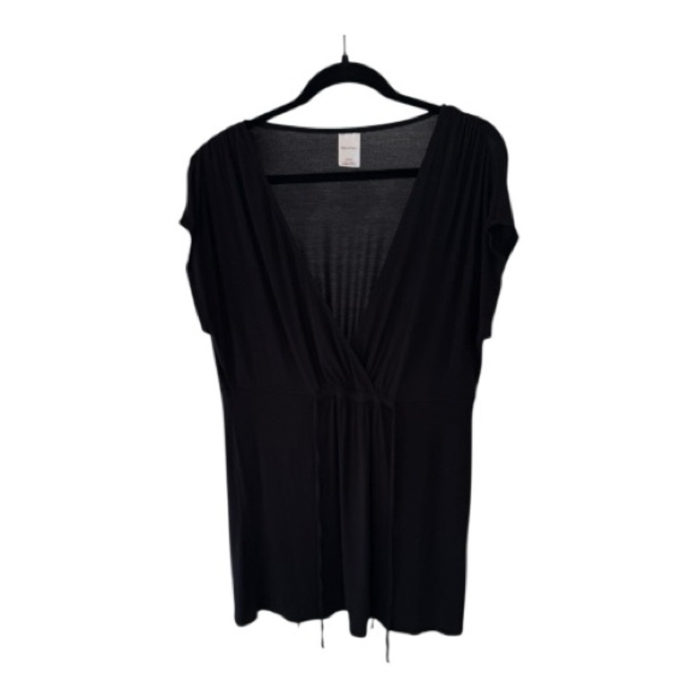 Merona Black XL Lightweight Tunic / Swim Cover-Up with Front & Back Ties